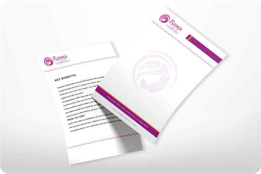 Letterhead, size A4 (29.7 cm × 21 cm) Wood Free paper, 80gsm.